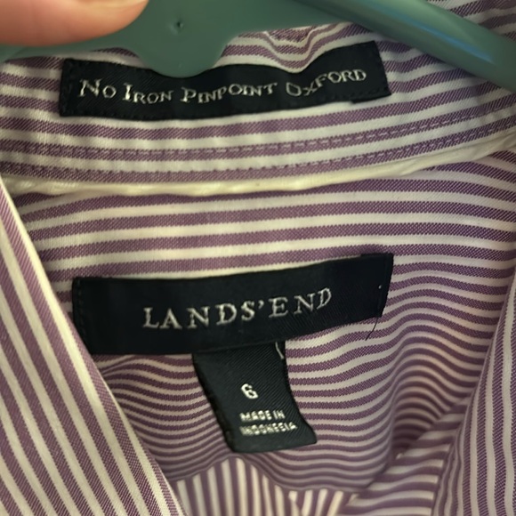 Purple pin stripe Oxford - Picture 1 of 4